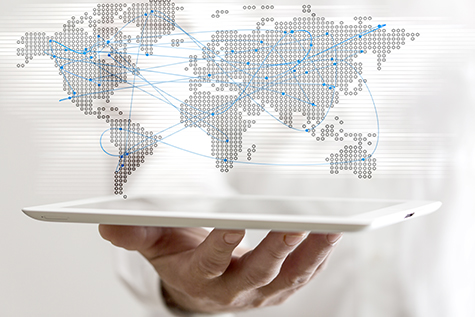 World map connections