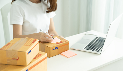 Online shopper with EMS items
