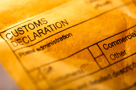 Customs declaration label