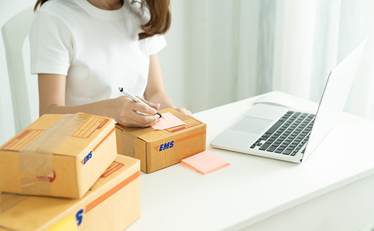 Customer tracking EMS parcel