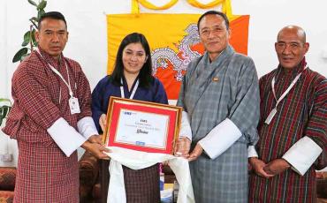 Bhutan 2023 EMS Customer Care Award winner