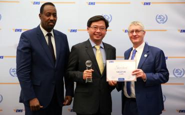 EMS Singapore receiving their Silver performance award