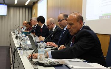 Podium at EMS Cooperative General Assembly