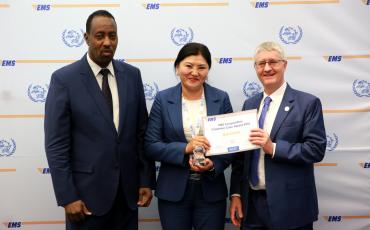 EMS Mongolia receiving their CC award