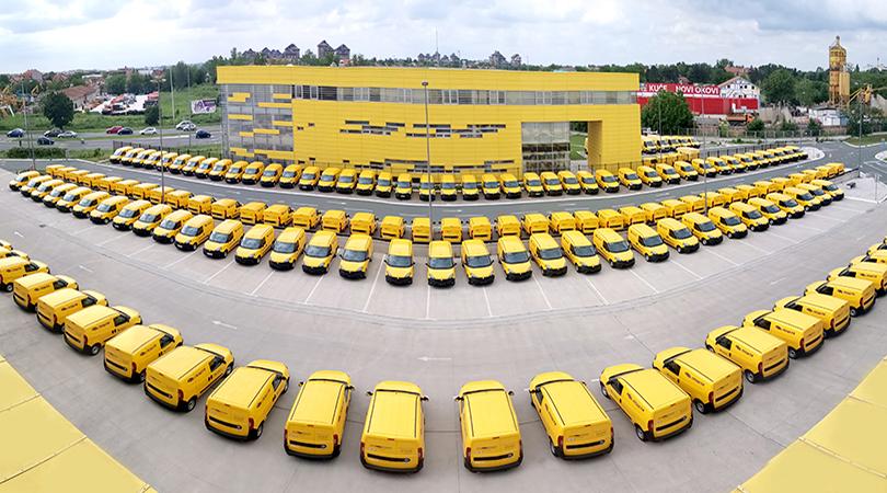 Serbia Post's postal transport vehicle fleet